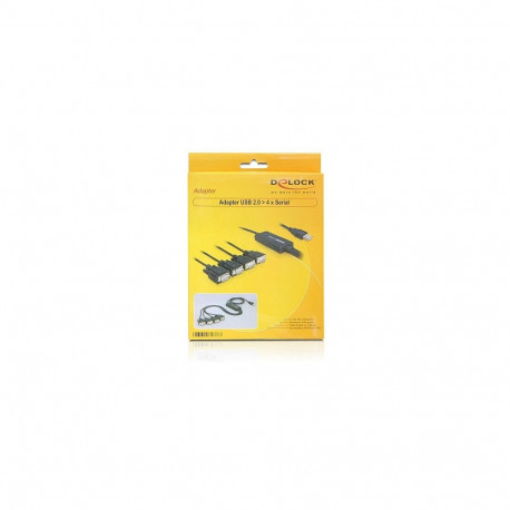 Adapter USB 2.0 Type-A pistik → 4 × RS-232 jadapistikut