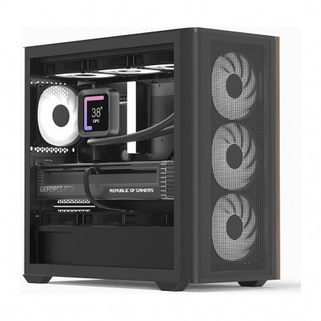AeroCool korpus Mini D301A-G-BK-V2 (B/Wood/Micro-ATX)