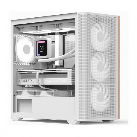 AeroCool Geh Mini D301A-G-WT-V2 (valge/puit/Micro-ATX)