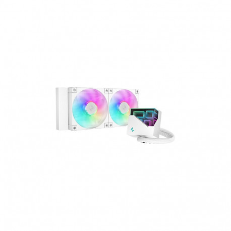 "K DeepCool LT240 All-in-one Liquid Cooler 12cm 600 RPM 2400 RPM 72.04 Cfm White"