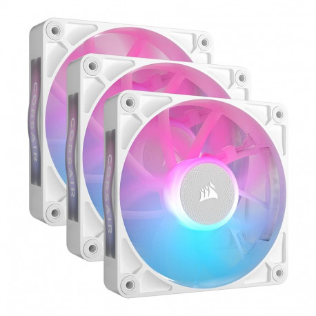 Corsair ventilaator 120x120x25 RX120 RGB iCUE Link 3-osaline komplekt, valge