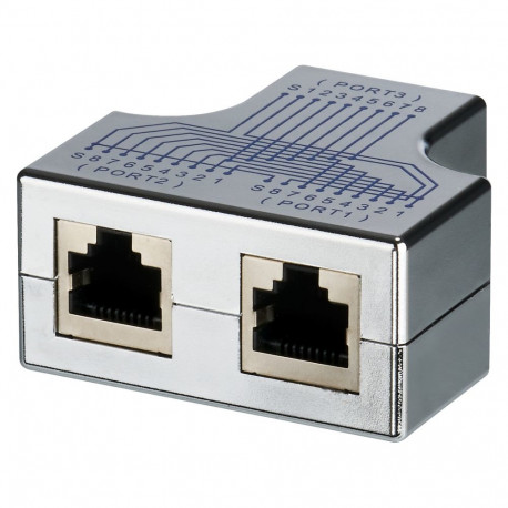 "EFB Elektronik T-modular adapter RJ45 socket/2xsocket 1 1 shielded"