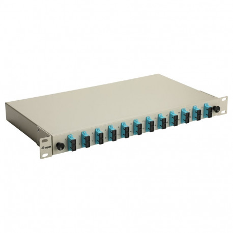 "Equip LWL-Spleißkasten 12-Port SC-Duplex OM3 1U komplett gr"