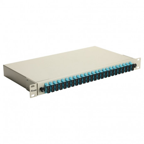"Equip LWL-Spleißkasten 24-Port SC-Duplex OM3 1U komplett gr"