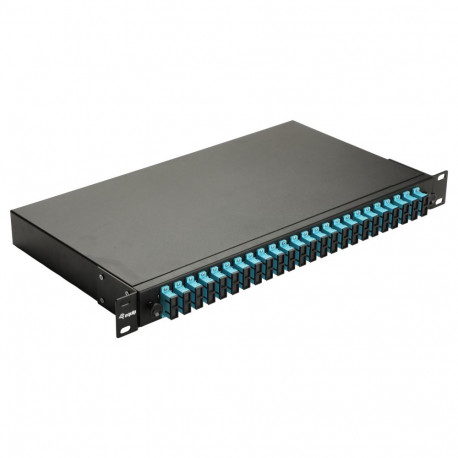 "Equip LWL-Spleißkasten 24-Port LC-Duplex OM3 1U komplett sw"