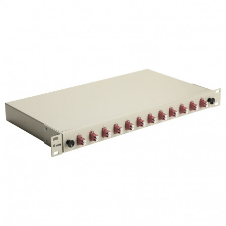 "Equip LWL-Spleißkasten 12-Port LC-Duplex OM4 1U komplett gr"