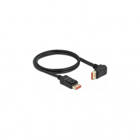Delock DisplayPort-kaabel, sirge pistik – 90° ülespoole nurga all pistik, 8K 60Hz 1m