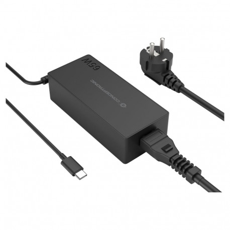 CONCEPTRONIC laadija 1-pordiline GaN USB-C 65WPD3.0/PPS, must