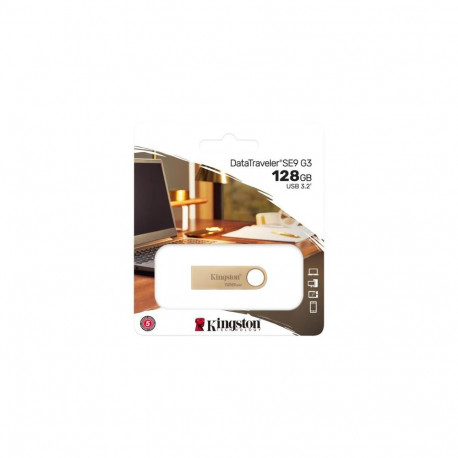 Kingston Pendrive 128GB DataTraveler SE9 G3 USB 3.0 Gold EU (DTSE9G3/128GB)