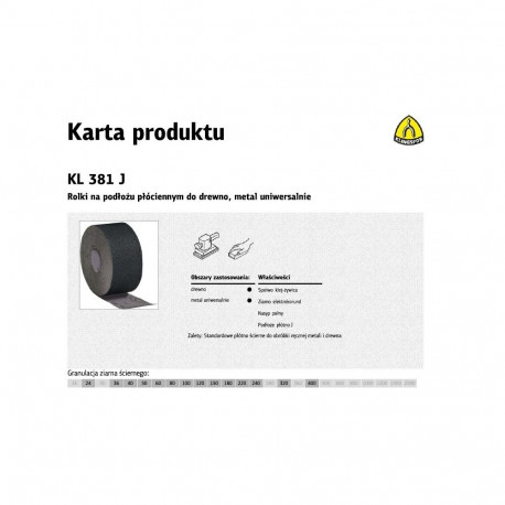 K.CANVAS ROLL 150mm 180 KL381J (50mb)