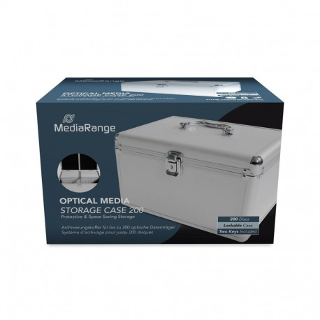 MediaRange optiliste plaatide karp BOX75 200 plaadile, hõbedane