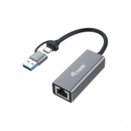 Equip võrguadapter USB-C–2.5 Gigabit Ethernet (USB-C+A)