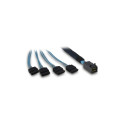 Inter-Tech Kabel SFF 8643 - 4x SATA/SAS- 0,7m Crossover