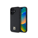 DKNY Apple iPhone 16 Plus PU Leather Repeat Pattern Stack Logo MagSafe Case Black