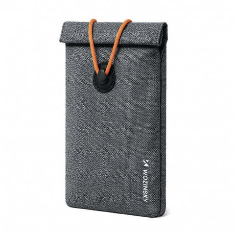 Wozinsky Wozinsky WPB-R12 RFID Blocking Phone Case with Flap and String 21.5x12 cm - Gray