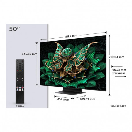 TV SetTCL50 "4K Ultra HD3840 x 2160 pixelsFlat16:9QD-Mini LED50C7K 50C7K (5901292525750)