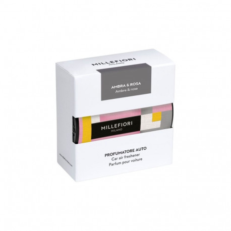 Car Air Freshener WHITE AMBRA & ROSA MILLEFIORI