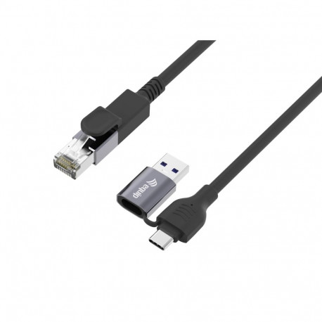 Equip 2 in 1 USB-C + A to RJ45 Gigabit Ethernet Cable, 5.0m