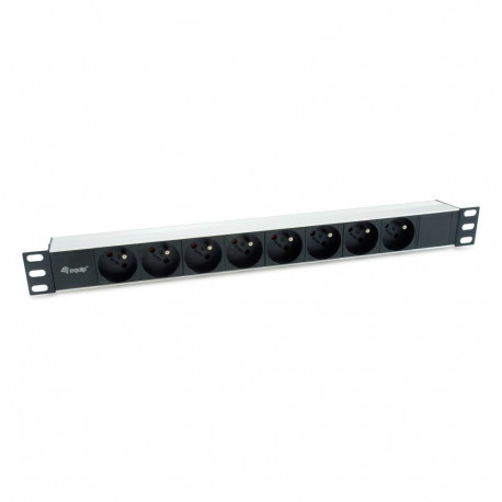 Equip toitejaotusseade (PDU) 333313 8 AC-pesa 1U, must, hõbedane