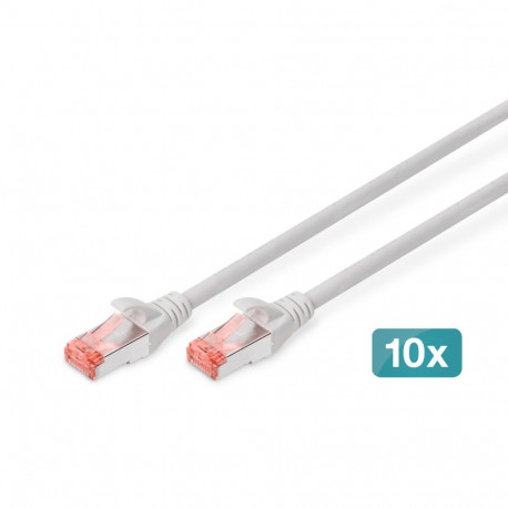 DIGITUS CAT 6 S/FTP patch-kaabel, 10tk, 2m, hall