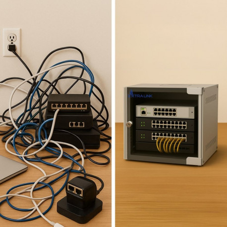 Extralink rack-kapp LITE 6U 10 280X310, seinale paigaldatav, hall