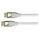 "Python DisplayPort 2.0 Kabel Nylongeflecht weiß 2m"