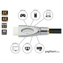 "Python HDMI® 2.1 Kabel 8K UHD-2 Nylongeflecht schwarz 1m"