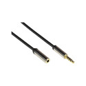 "Python Audiokabel 4-pol. Klinkenst. an Buchse schwarz 1m"