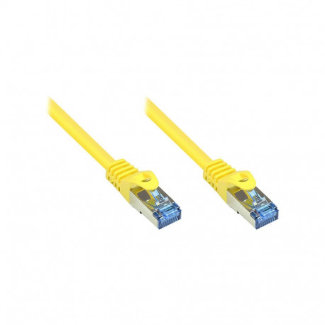 "GoodConnections Patchkabel mit Rastnasenschutz, Cat. 6A, S/FTP, PiMF, halogenfrei, 500MHz, gelb, 15