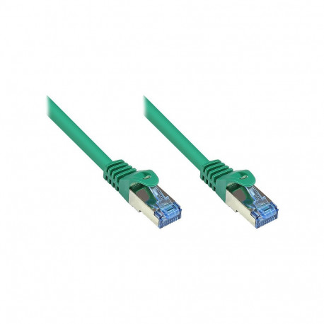 "GoodConnections Patchkabel mit Rastnasenschutz, Cat. 6A, S/FTP, PiMF, halogenfrei, 500MHz, grün, 15