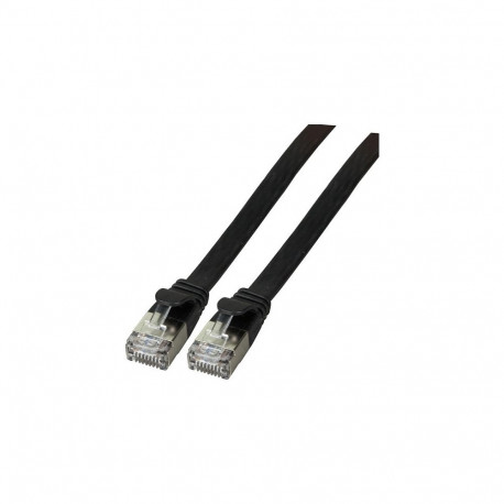 "EFB RJ45 Patchkabel Cat.6A U/FTP TPE 4mm ultraflex schwarz 0,15m"