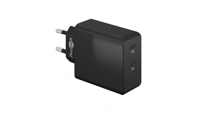 "Goobay USB-C™ PD Dual-Schnellladegerät (36 W) schwarz"