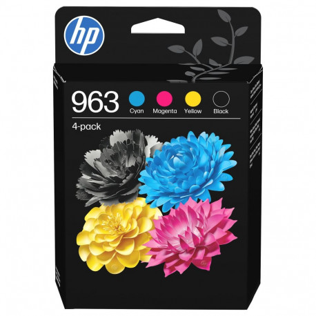 HP originaaltindikassetid 963 CMYK, 4-pakk