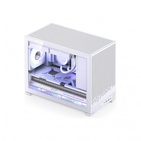 "Jonsbo D32 PRO White PC-Gehäuse, Mini-Gehäuse, mATX, Tempered Glass - weiß"