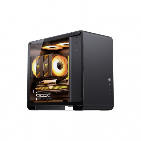 Jonsbo Micro-ATX-arvutikorpus U4 Mini, karastatud klaas, must
