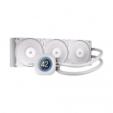 "K Corsair Nautilus 360 LCD Liquid CPU Cooler White"