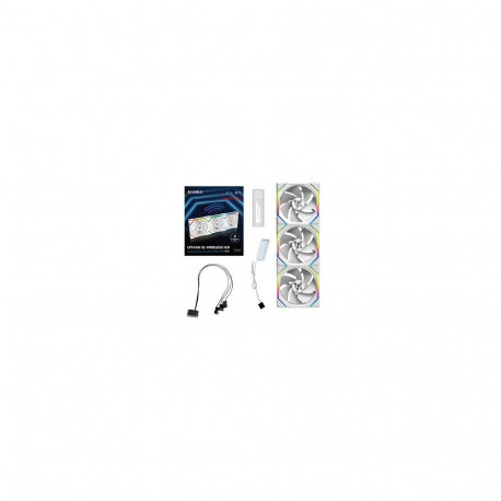 "120mm Lian Li UNI FAN SL Wireless 120 ARGB Reverse Blade White 3-pack"