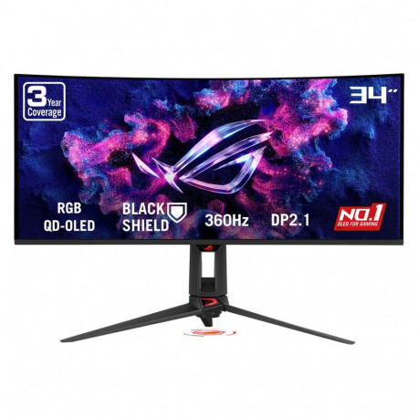 "86,4 cm (34"") 3440 x 1440 Pixel ASUS 90LM0CU0-B01971 21:9 Wide Quad HD OLED 0,03 ms 360 Hz HDR Dis