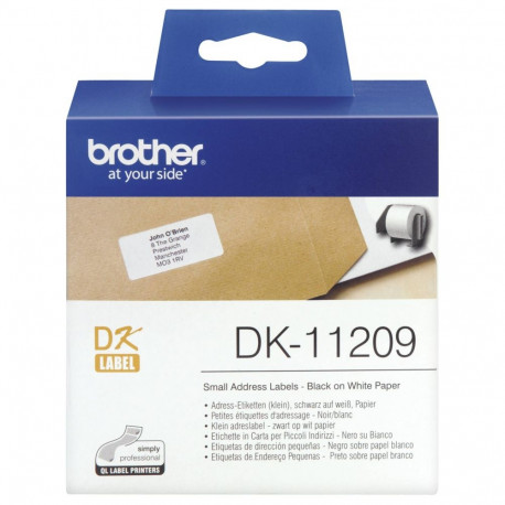 Brother aadressisildid DK-11209 29x62mm 800tk, valged