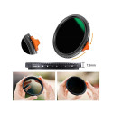 Camera Lens Filter - K&F Concept Nano-X Variable ND2–ND400 Filter 58 mm