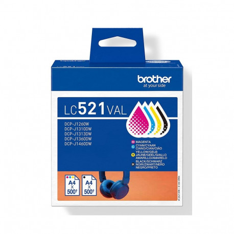 Brother LC521VAL Genuine Ink Cartridge Value Pack