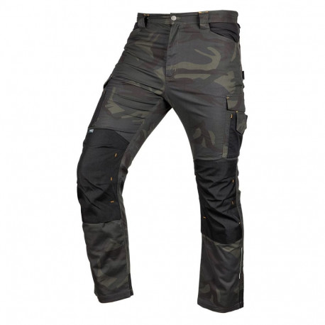 Mix&Match tööpüksid Canvas, Cordura tugevdustega, suurus M, rohelise kamuflaažimustriga