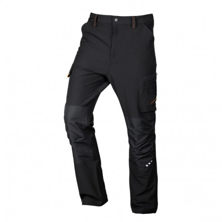 Tööpüksid Mix&Match 4 way stretch, must-oranžid, suurus XL