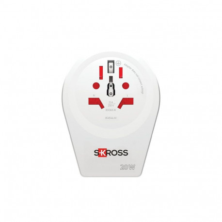 Reisiadapter Skross World to Europe USB AC20PD