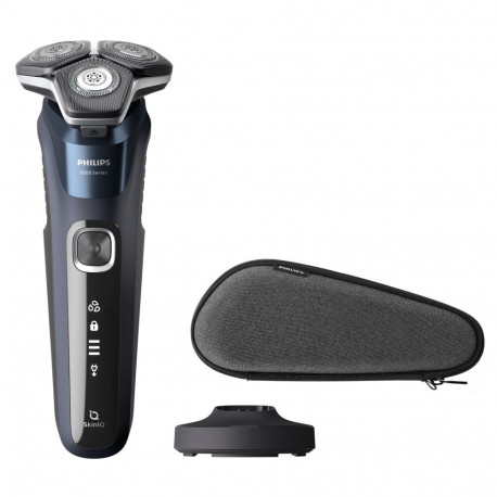Electric Shaver - Philips Series 5000 S5885/35, 360-D Flexible Heads, 60 Min Cordless, Black