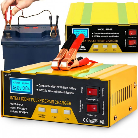 Autoaku laadija ER1085 remondifunktsiooniga 12V 24V