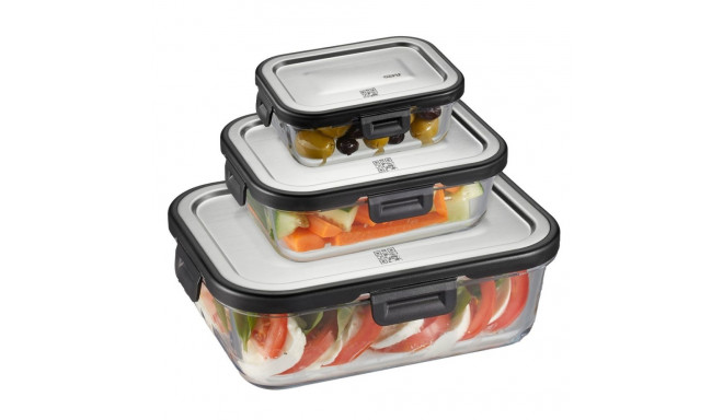 Set of 3 rectangular containers MILO