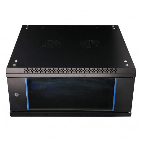 Extralink rackkapp 4U 600x600 seinakinnitusega, must