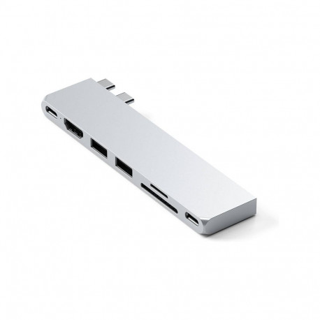 Satechi adapter USB-C Pro Hub Slim ST-HUCPHSS, hõbedane
