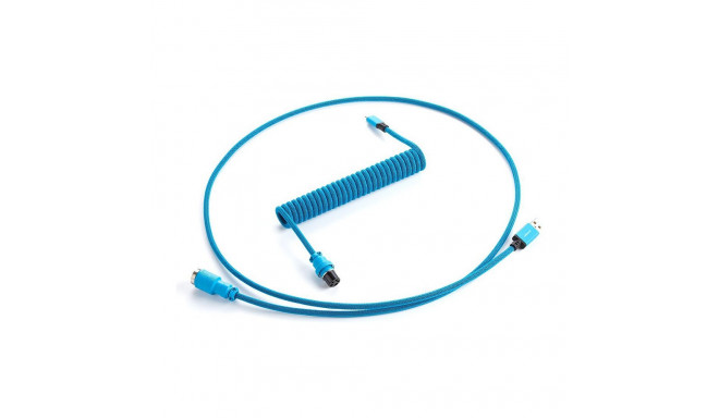 "CableMod PRO Coiled Keyboard Cable Micro-USB zu USB Typ A, Spectrum Blue - 150cm"